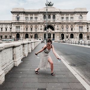 Reformation Floral Slit Dress